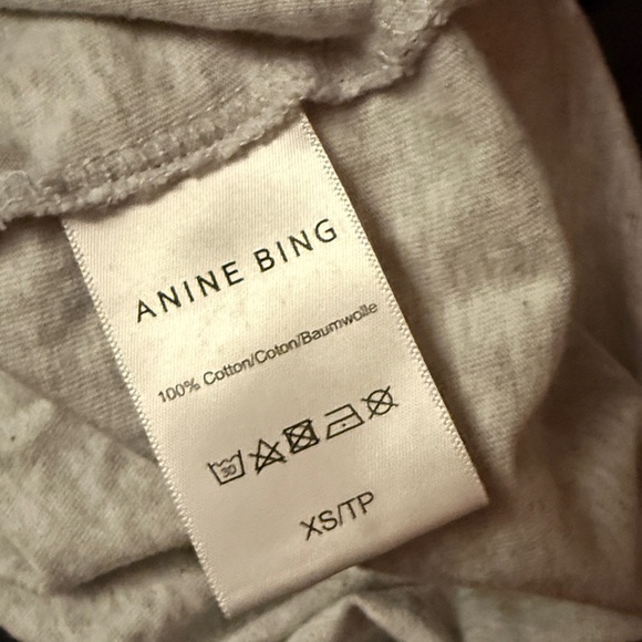 ANINE BING Grey Chenille Graphic Tiger Tee Muse T-shirt XS - Picture 8 of 8